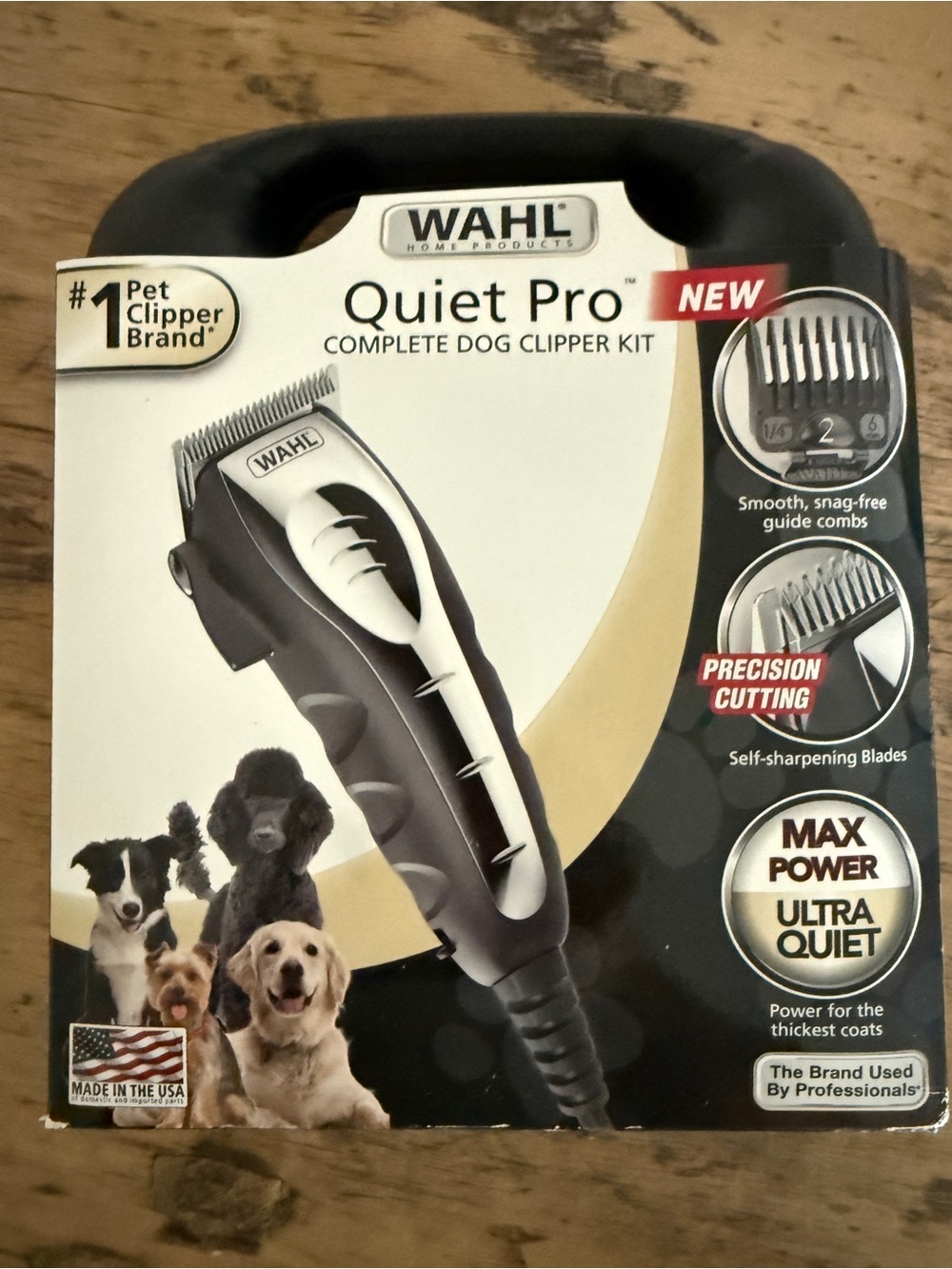 WAHL Quiet Pro Dog Clipper Kit — Black and White NWT